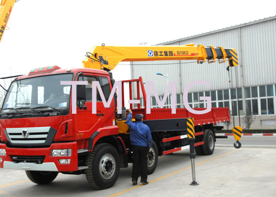 Transporte durável caminhão do guindaste da carga de 12 toneladas, guindaste montado do crescimento caminhão telescópico